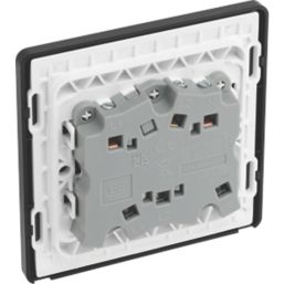 British General Evolve 10A 1-Gang 3-Pole Fan Isolator Switch Black Chrome