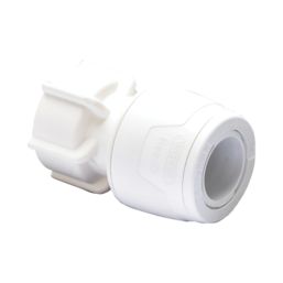 Hep2O  Plastic Push-Fit Straight Keyless Tap Connector 15mm x 1/2"