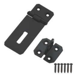 Smith & Locke Hasp & Staple Black Powder-Coated 90mm