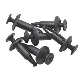 Pearl Consumables  Screw Type Closed End Trim Rivets Black 6 Pack
