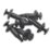 Pearl Consumables  Screw Type Closed End Trim Rivets Black 6 Pack
