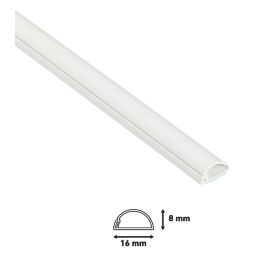 D-Line PVC White Micro Trunking 16mm x 8mm x 2m