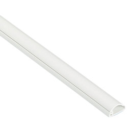 D-Line PVC White Micro Trunking 16mm x 8mm x 2m