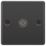 LAP  1-Gang Female Coaxial TV Socket Black Nickel