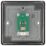 LAP  1-Gang Female Coaxial TV Socket Black Nickel