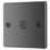 LAP  1-Gang Female Coaxial TV Socket Black Nickel