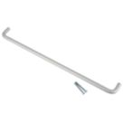 Smith & Locke Fire Rated D Pull Handle Satin Aluminium 19mm x 618mm