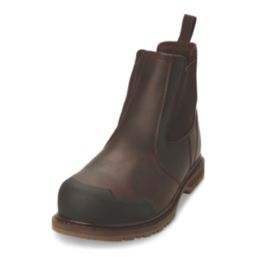 Site Prairie Size 7  Brown Water-Resistant Steel Toe Cap Safety Dealer Boots