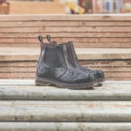 Site Prairie Size 7  Brown Water-Resistant Steel Toe Cap Safety Dealer Boots