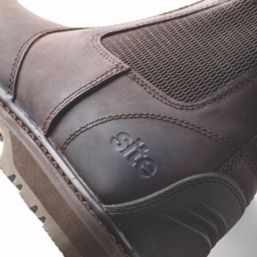 Site Prairie Size 7  Brown Water-Resistant Steel Toe Cap Safety Dealer Boots