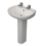 Swirl Enz Wall-Mounted Basin 2 Tap Holes 555mm