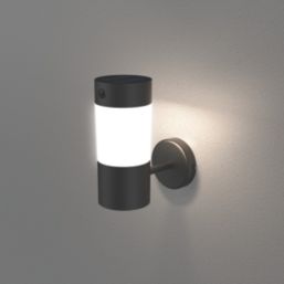 LAP Sul Outdoor LED Solar Wall Light With PIR Sensor Black 27lm