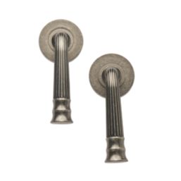 Designer Levers Whitby Lever on Rose Door Handle Pair Antique Pewter