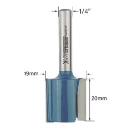 Erbauer  1/4" Straight Router Cutter 19mm x 20mm