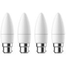 LAP  B22 Candle LED Light Bulb  470lm 4.2W 4 Pack
