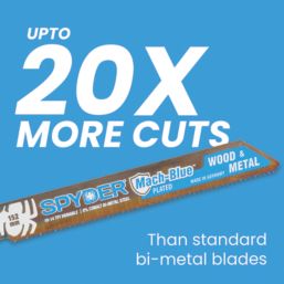 Spyder Mach-Blue  Multi-Material Reciprocating Saw Blades 150mm 2 Pack
