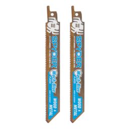 Spyder Mach-Blue  Multi-Material Reciprocating Saw Blades 150mm 2 Pack