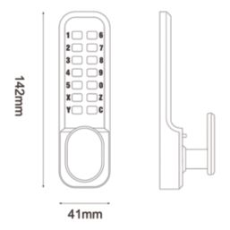 Smith & Locke  Push-Button Lock w/ Holdback Facility  37.5mm Silver