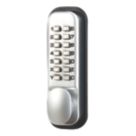 Smith & Locke  Push-Button Lock w/ Holdback Facility  37.5mm Silver