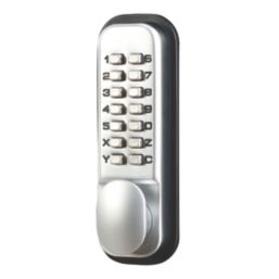 Smith & Locke  Push-Button Lock w/ Holdback Facility  37.5mm Silver