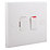 British General 900 Series 13A Switched Fused Spur & Flex Outlet  White