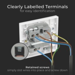 British General 900 Series 13A Switched Fused Spur & Flex Outlet  White