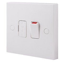 British General 900 Series 13A Switched Fused Spur & Flex Outlet  White