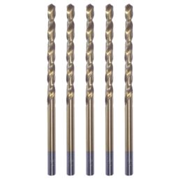Erbauer  Straight Shank Metal Drill Bits 4mm x 119mm 5 Pack