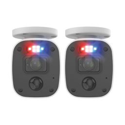 Swann SWPRO-2KMQBPK2-EU White Wired 2K Indoor & Outdoor Bullet Smart Add-On CCTV Cameras 2 Pack