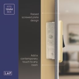 LAP  20A 1-Gang 2-Way Light Switch  Satin Brass with Black Inserts