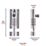 Squire Die-Cast Steel 4-Dial Combination Bolt 120mm Chrome