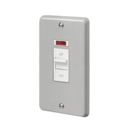 MK Contoura 50A 2-Gang DP Control Switch Grey with Neon with White Inserts