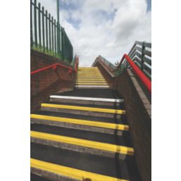 COBA COBAGRiP Black & Hi-Vis Yellow GRP Anti-Slip Stair Tread Cover 1000mm x 345mm x 55mm