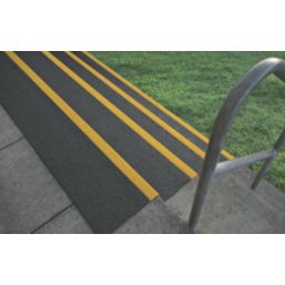 COBA COBAGRiP Black & Hi-Vis Yellow GRP Anti-Slip Stair Tread Cover 1000mm x 345mm x 55mm