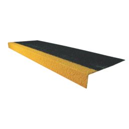 COBA COBAGRiP Black & Hi-Vis Yellow GRP Anti-Slip Stair Tread Cover 1000mm x 345mm x 55mm