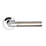 Serozzetta Trend Fire Rated Lever on Rose Door Handle Pair Polished Chrome / Satin Nickel