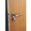 Serozzetta Trend Fire Rated Lever on Rose Door Handle Pair Polished Chrome / Satin Nickel