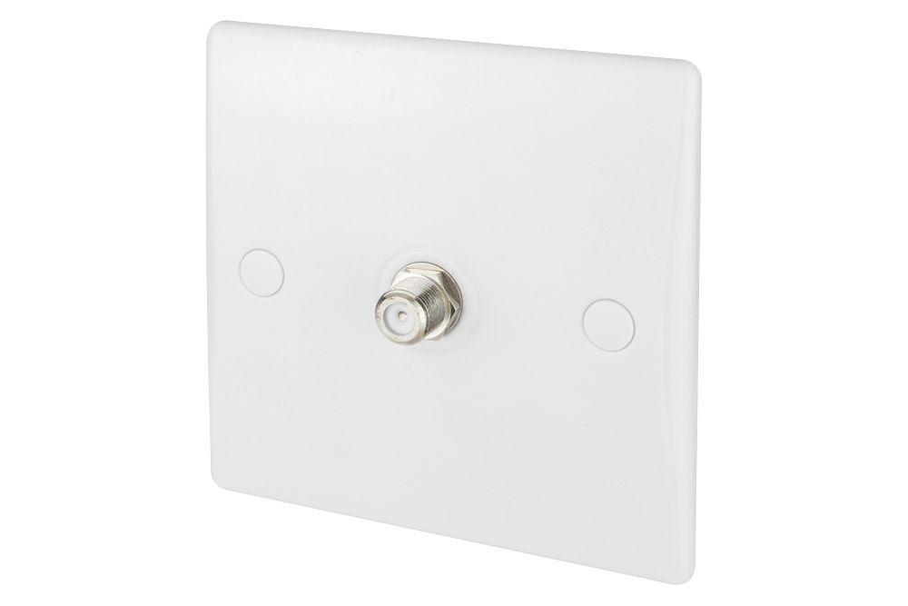 Schneider Electric Ultimate Slimline 1Gang FType Satellite Socket