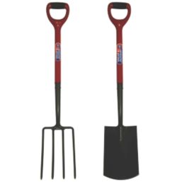 Spear & Jackson  Carbon Steel Digging Fork & Spade 2 Pcs