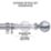 Renaissance Polished Chrome Curtain Pole 28/25mm x 120-210cm