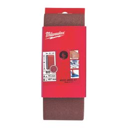 Milwaukee  60 Grit Multi-Material Sanding Belts 457mm x 75mm 5 Pack
