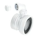McAlpine  Rigid Straight Toilet Connector White 120mm
