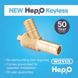 Hep2O Push-Fit Keyless Drain Cock 15mm