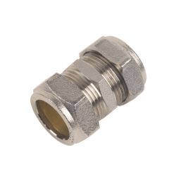 Flomasta  Brass Compression Equal Coupler 22mm