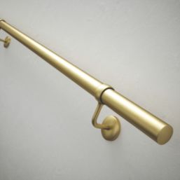 Rothley  Steel Handrail Kit Satin Brass 3600mm