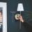 UME  Multi Colour Rechargeable LED Silver Wall Lights with Tapered Shade 4.9W 200lm 2 Pack