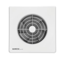 Manrose Quiet Fan X5/ QF100TX5OP 100mm (4") Axial Bathroom Extractor Fan with Timer White 220-240V