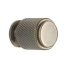 Elite Knobs & Handles Kensington Knurled Cabinet Knob Antique Brass 20mm