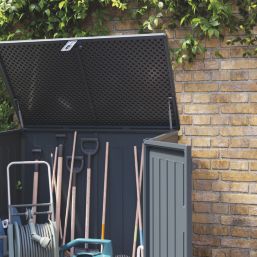 Essentials Catria 775Ltr 3' 6" x 2' (Nominal) Plastic Tool Store Green