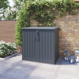 Essentials Catria 775Ltr 3' 6" x 2' (Nominal) Plastic Tool Store Green